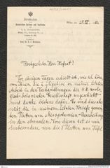 Nachlass Franz Steindachner, Brief von Handel-Mazetti an Franz Steindachner (25.06.1913), Inv.Nr. 200.01, Seite 1